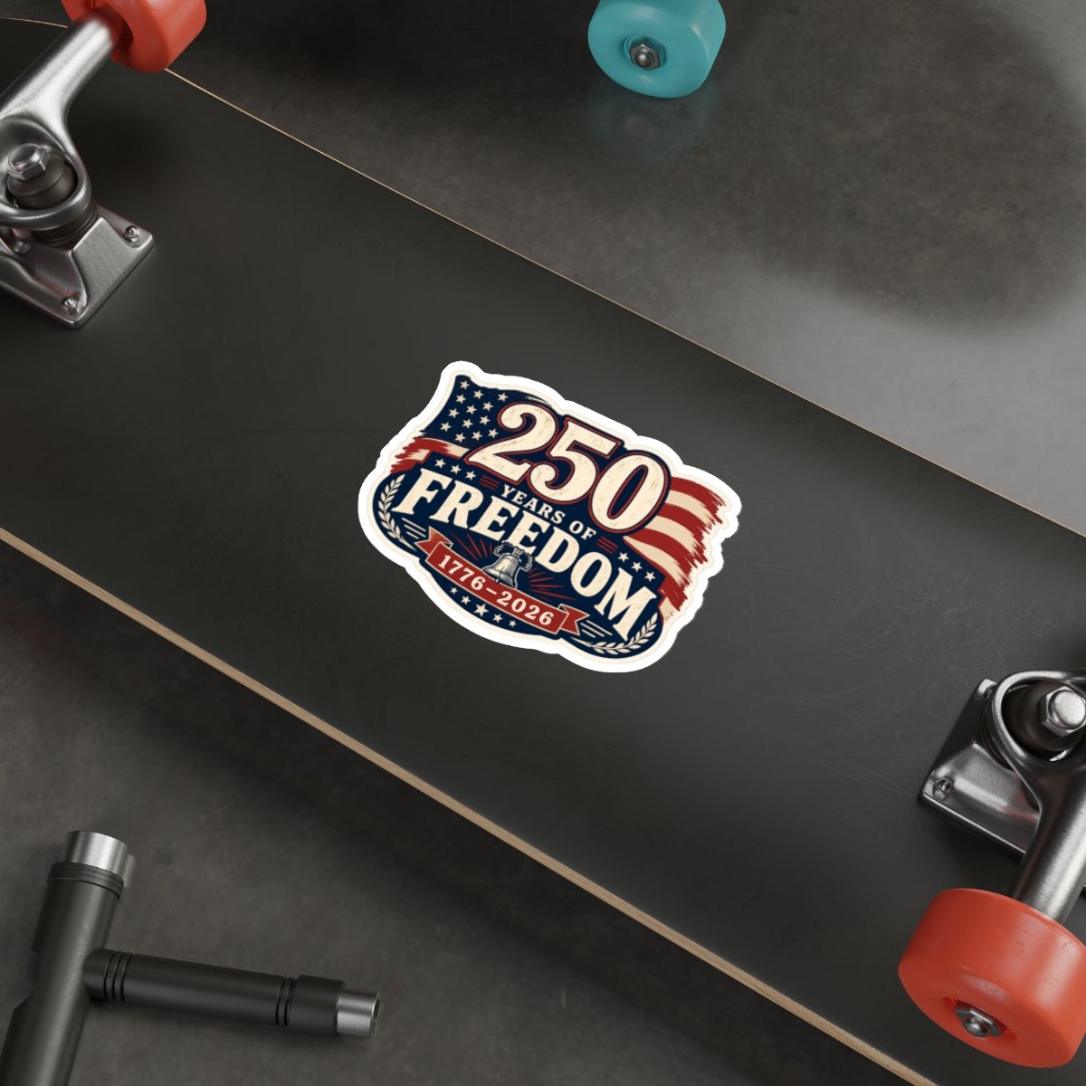 250 Years of Freedom Die - Cut Sticker — 1776–2026 - PatriotDepot.com