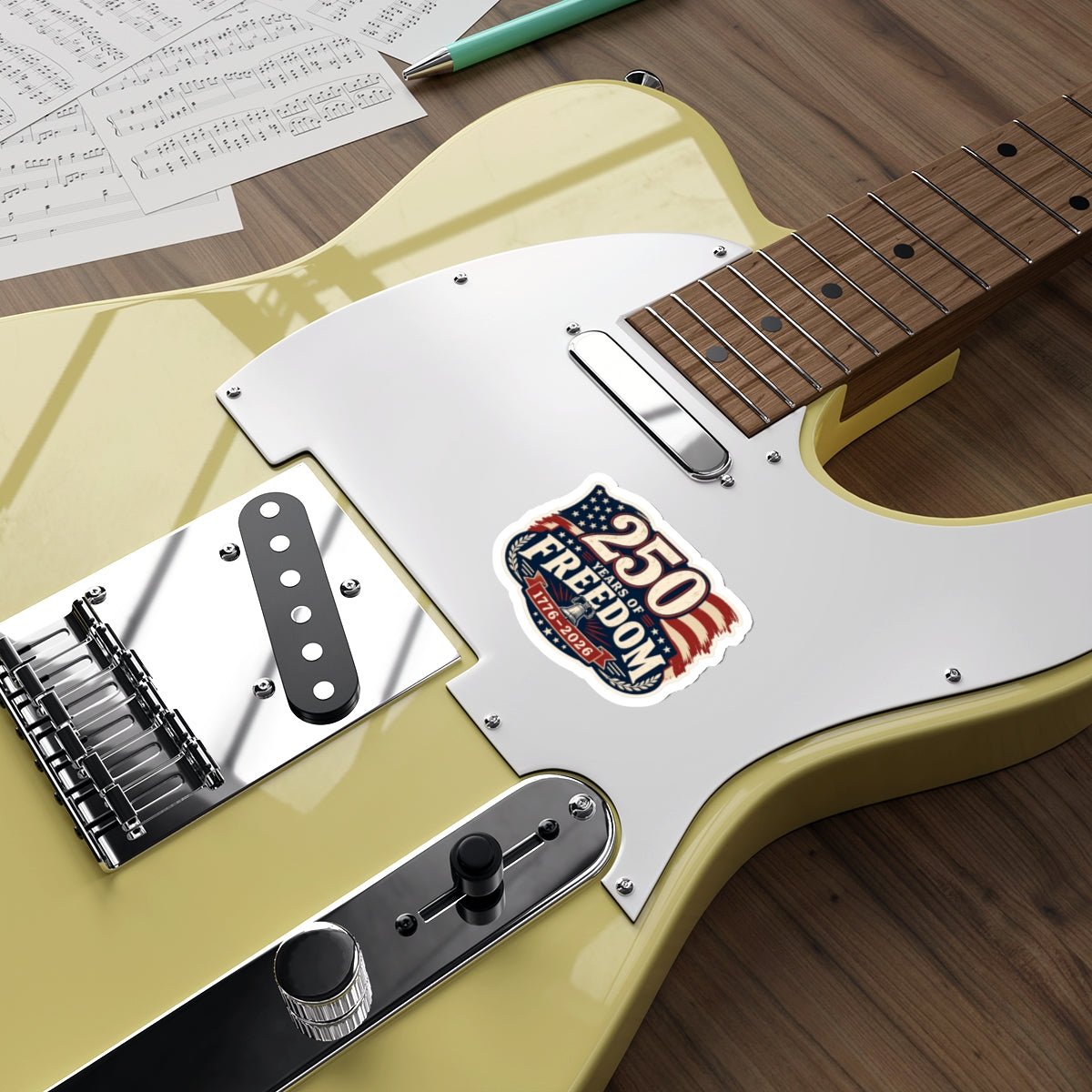 250 Years of Freedom Die - Cut Sticker — 1776–2026 - PatriotDepot.com