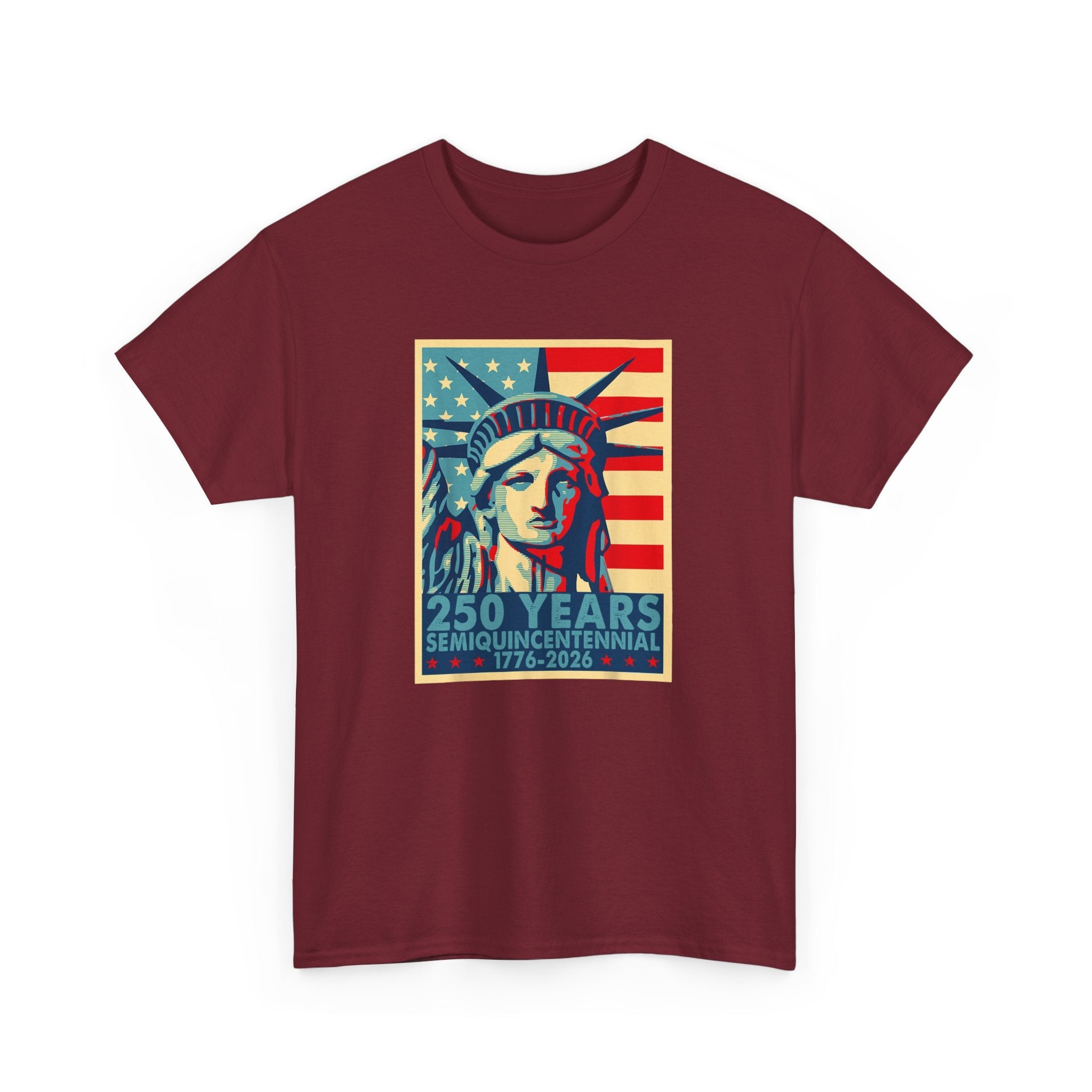 250 Years of Freedom – Lady Liberty Semiquincentennial T-Shirt (1776–2026) - PatriotDepot.com