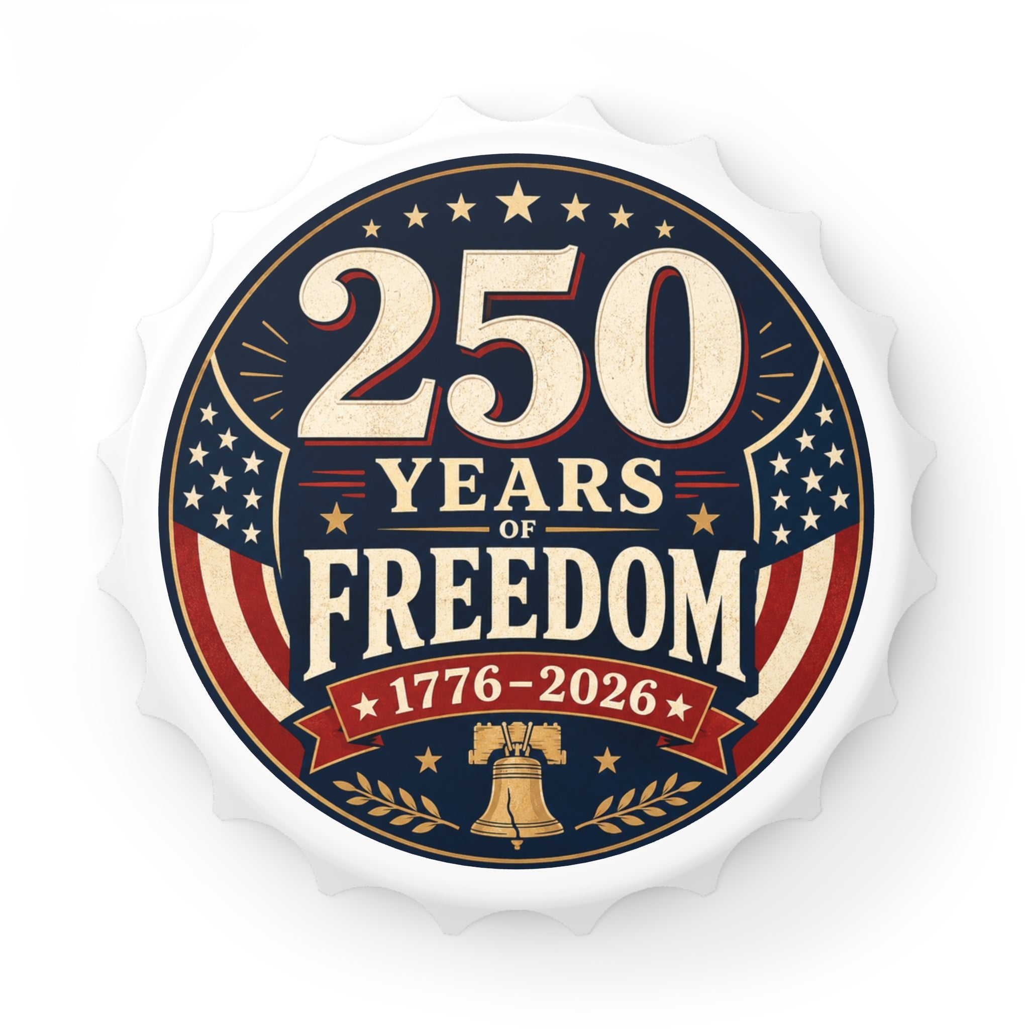 250 Years of Freedom Magnetic Bottle Opener | America 1776–2026 - PatriotDepot.com