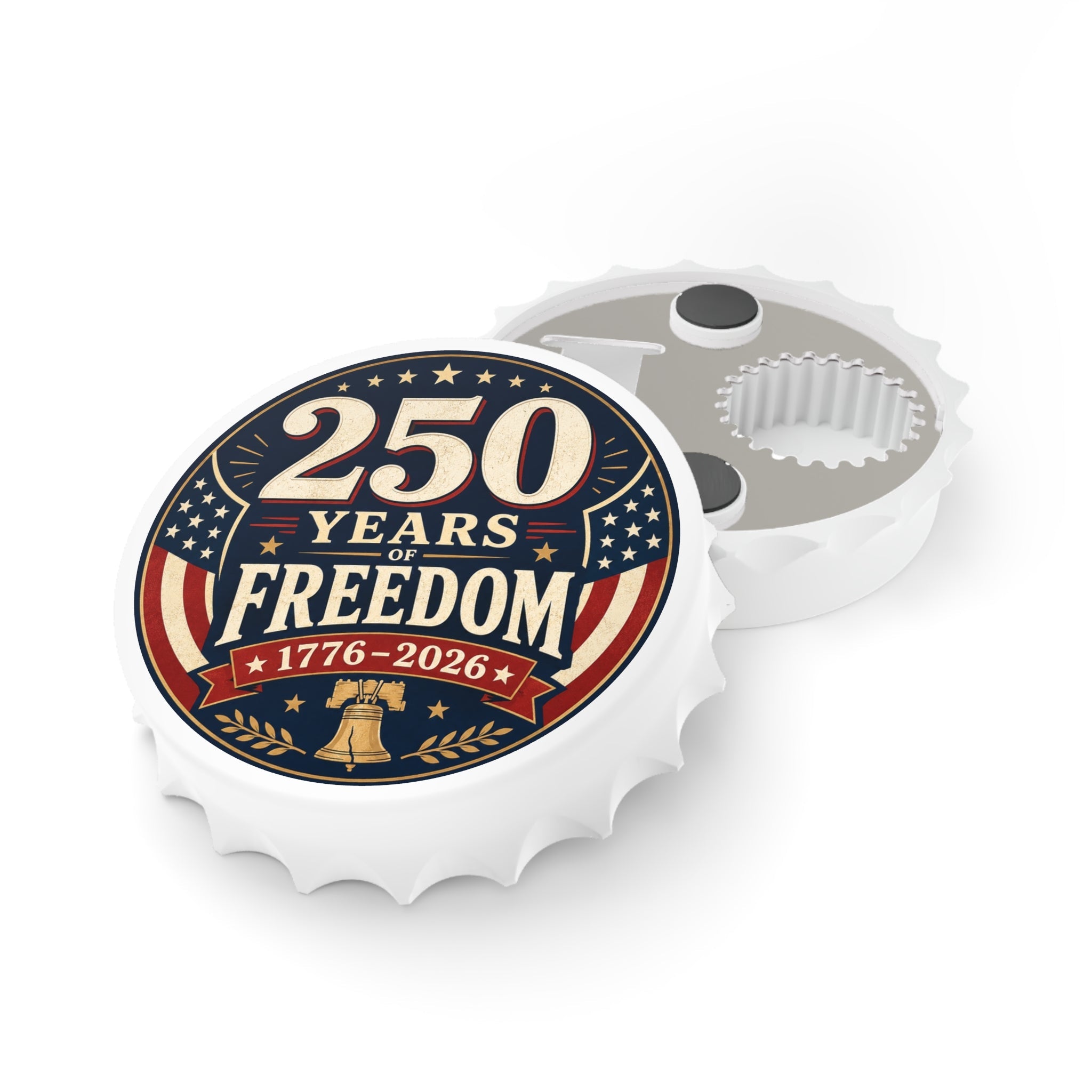 250 Years of Freedom Magnetic Bottle Opener | America 1776–2026 - PatriotDepot.com