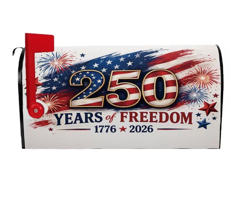 250 Years of Freedom Mailbox Cover 1776 - 2026 - PatriotDepot.com
