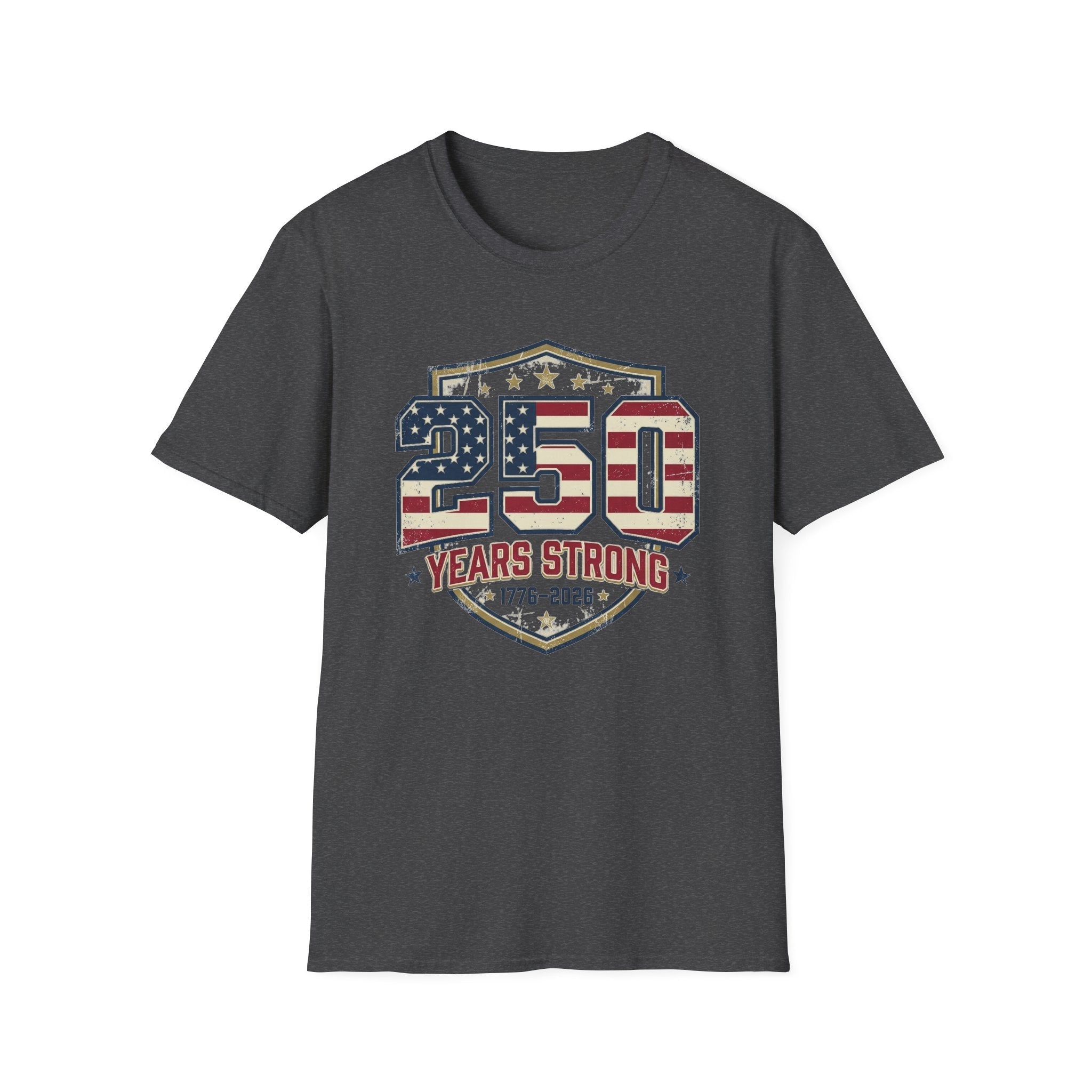 250 Years Strong Patriotic T-Shirt — 1776–2026 - PatriotDepot.com