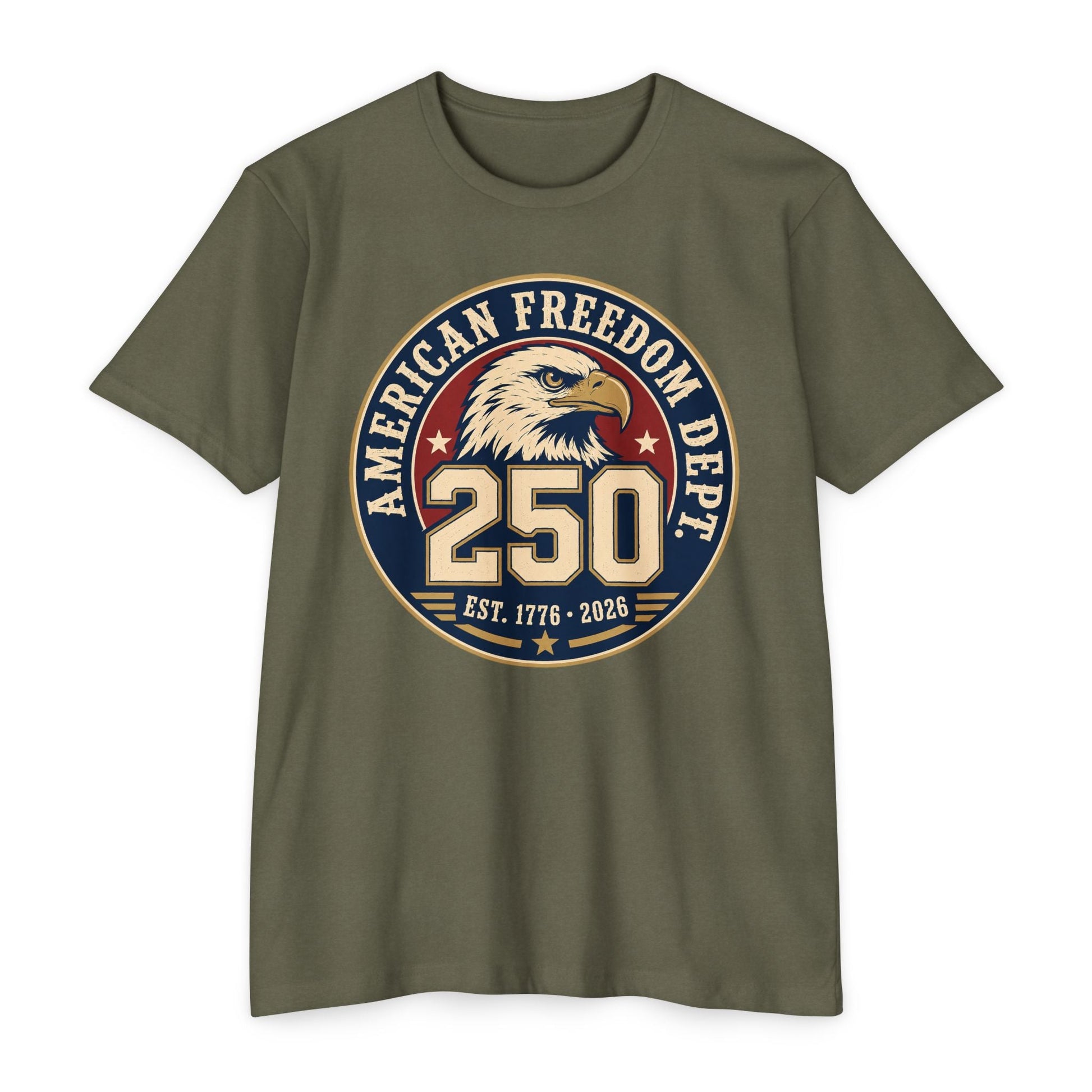 250th Anniversary American Freedom Dept T-Shirt – Vintage Eagle Patriotic Tee | S–5XL - PatriotDepot.com
