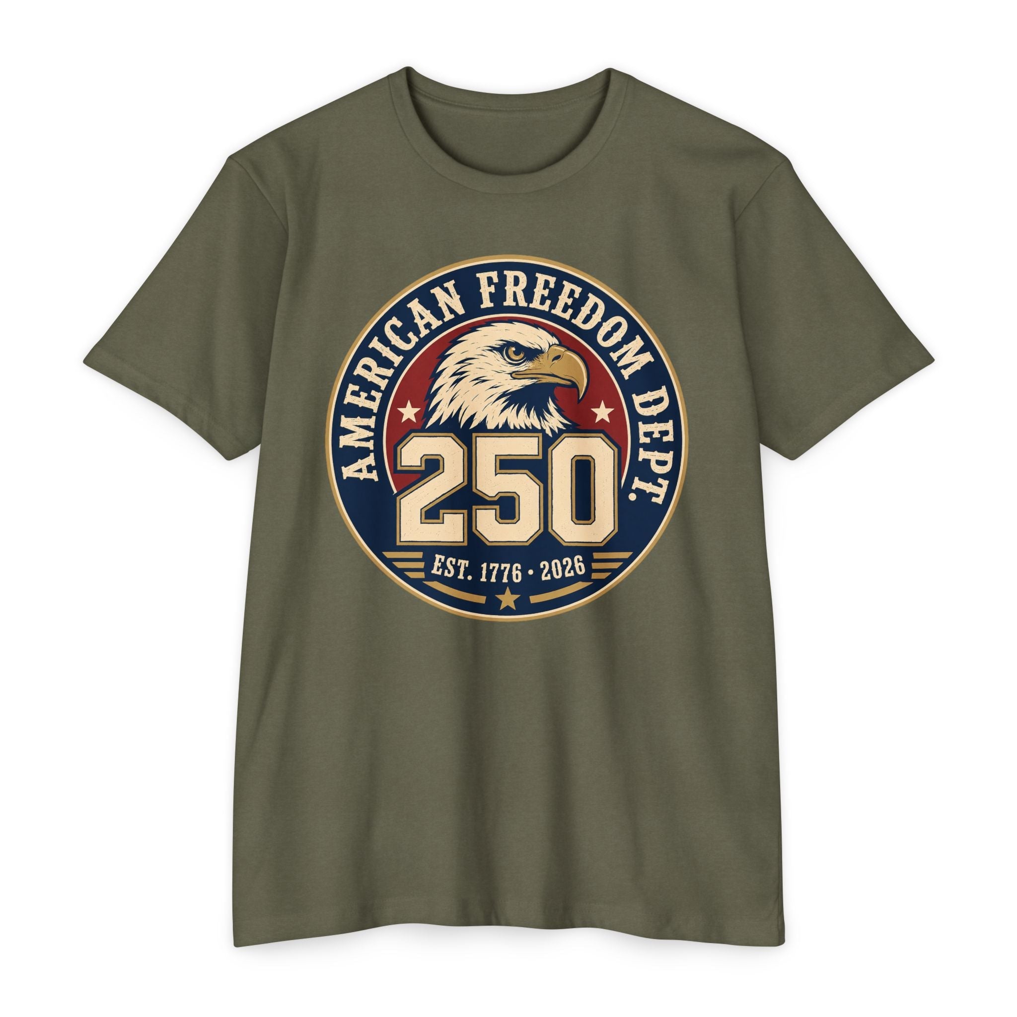 250th Anniversary American Freedom Dept T-Shirt – Vintage Eagle Patriotic Tee | S–5XL - PatriotDepot.com