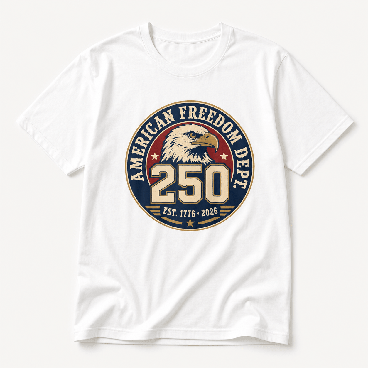 250th Anniversary American Freedom Dept T-Shirt – Vintage Eagle Patriotic Tee | S–5XL - PatriotDepot.com
