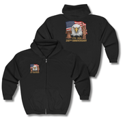 250th Anniversary Eagle Flag Full - Zip Hoodie – 1776–2026 Patriotic Zip - Up - PatriotDepot.com