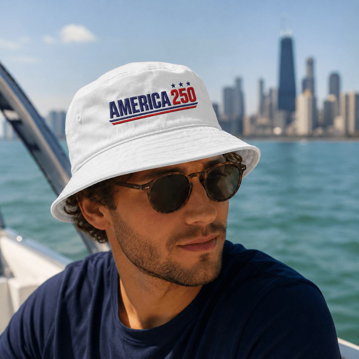 250th Anniversary of America Custom Embroidered Bucket Hat - PatriotDepot.com