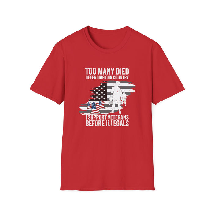 I Support Veterans Before Illegals T-Shirt