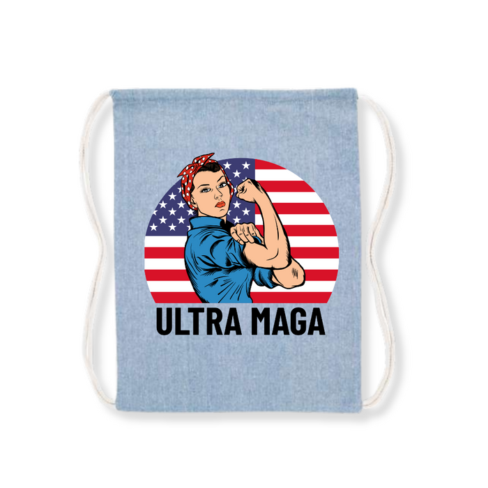 Ultra MAGA "Rosie the Riveter" Drawstring Bag (4 Colors)