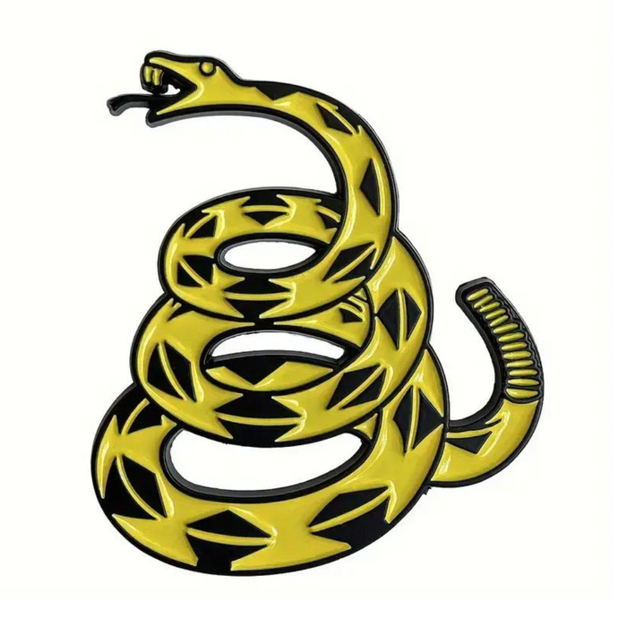 Gadsden Snake Auto Emblem (Yellow)