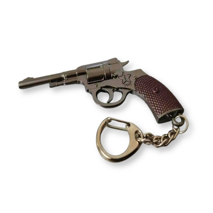Revolver Car Keychain