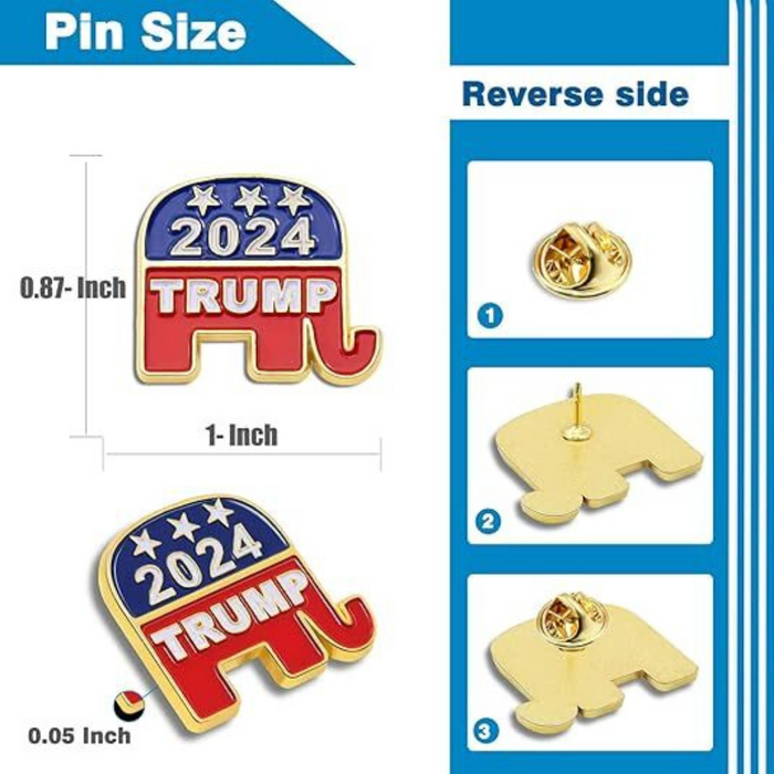 Trump 2024 GOP Elephant Lapel Pin