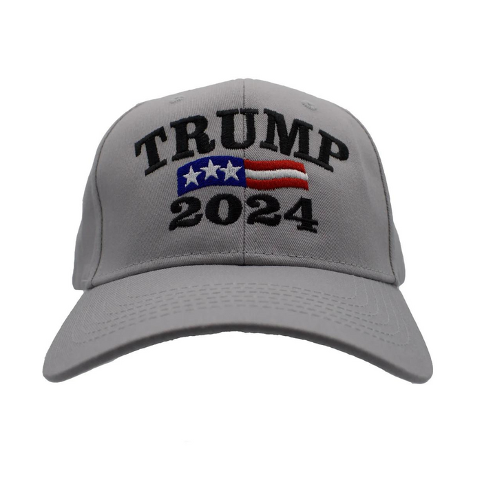 Trump 2024 Custom Embroidered Hat (Grey)
