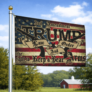 2A Trump Law and Order "The Right to Keep & Bear Arms" Flag - PatriotDepot.com