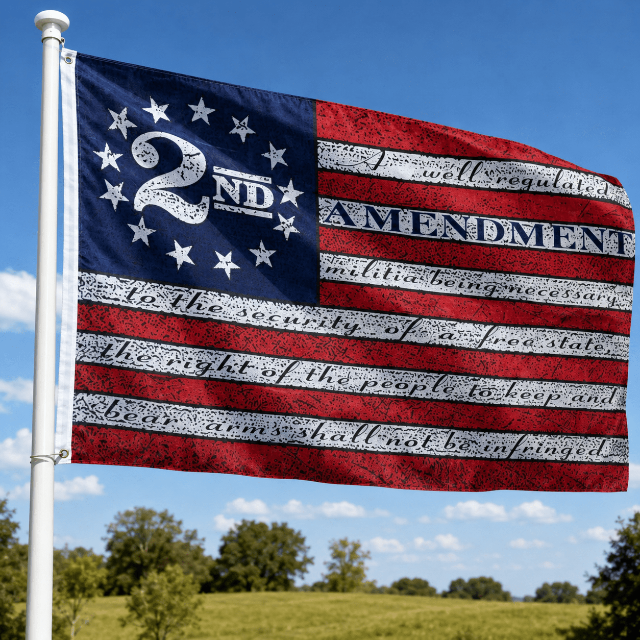 2nd Amendment Betsy Ross 3'x5' Flag - PatriotDepot.com