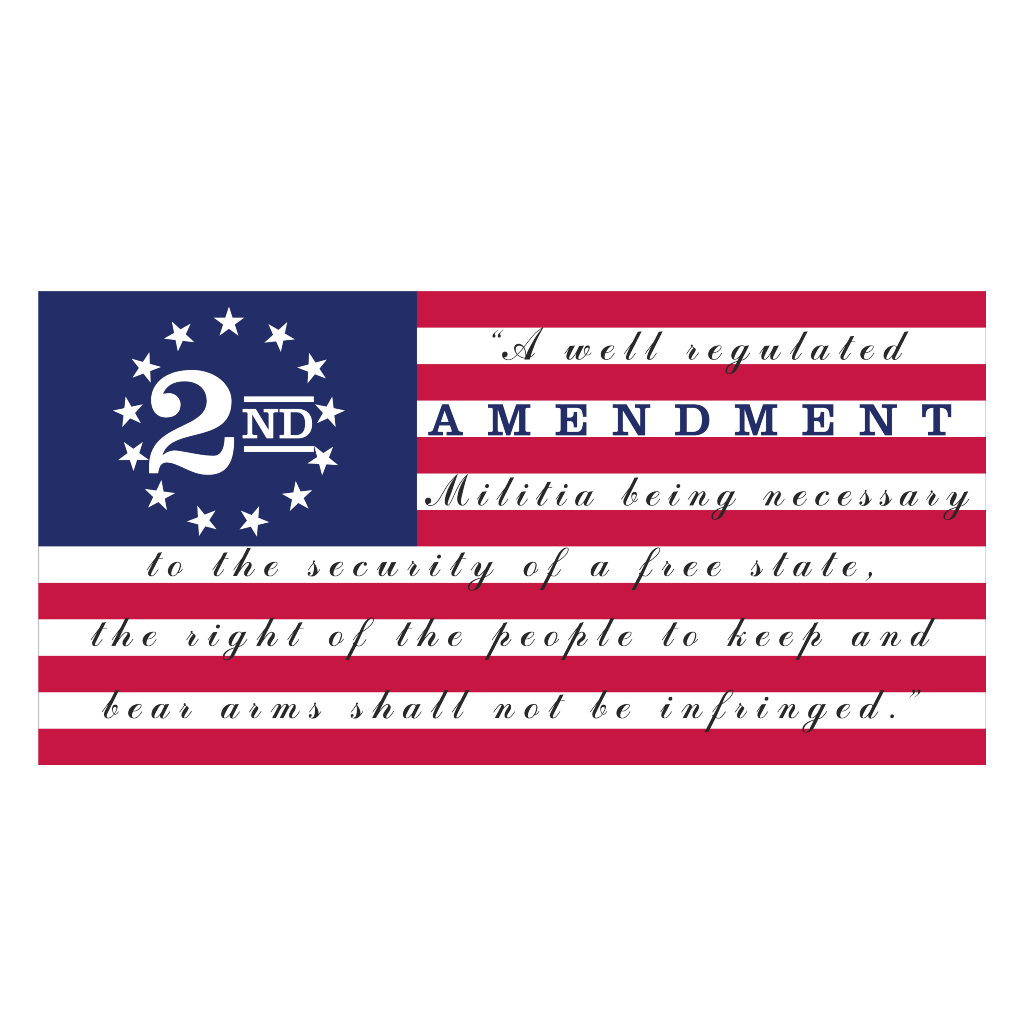 2nd Amendment Betsy Ross Flag Bumper Sticker - PatriotDepot.com