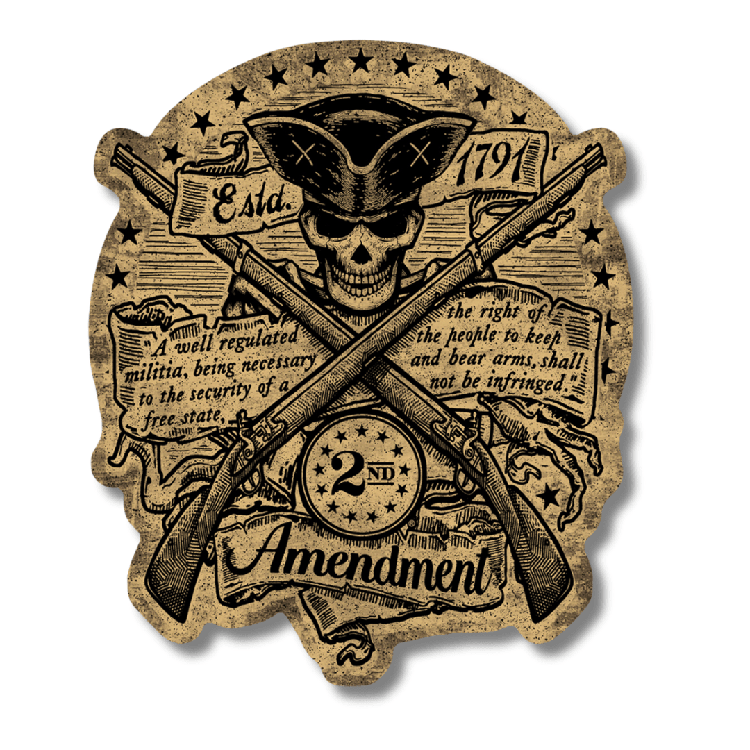 2nd Amendment (Crossed Rifles) Bumper Sticker - PatriotDepot.com
