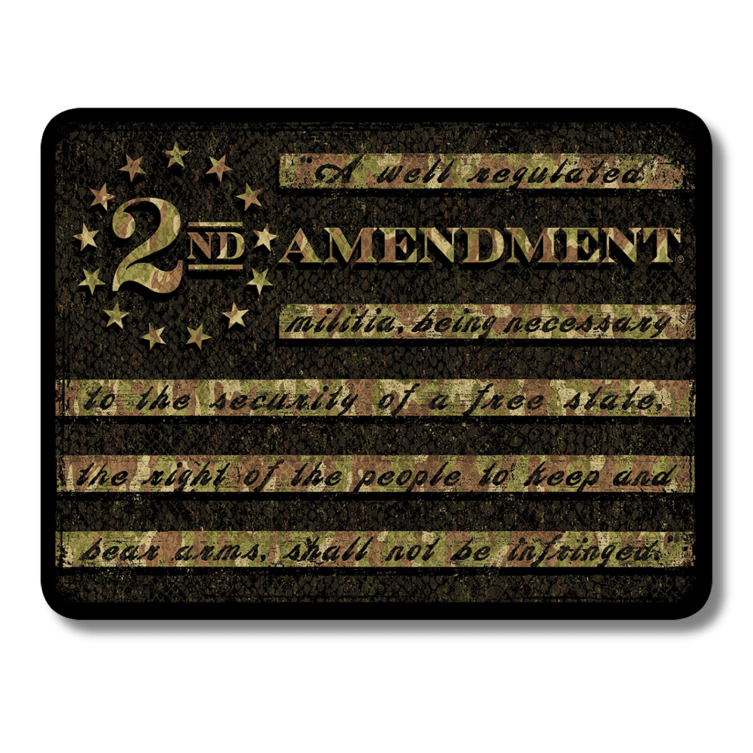2nd Amendment Flag Bumper Sticker - PatriotDepot.com