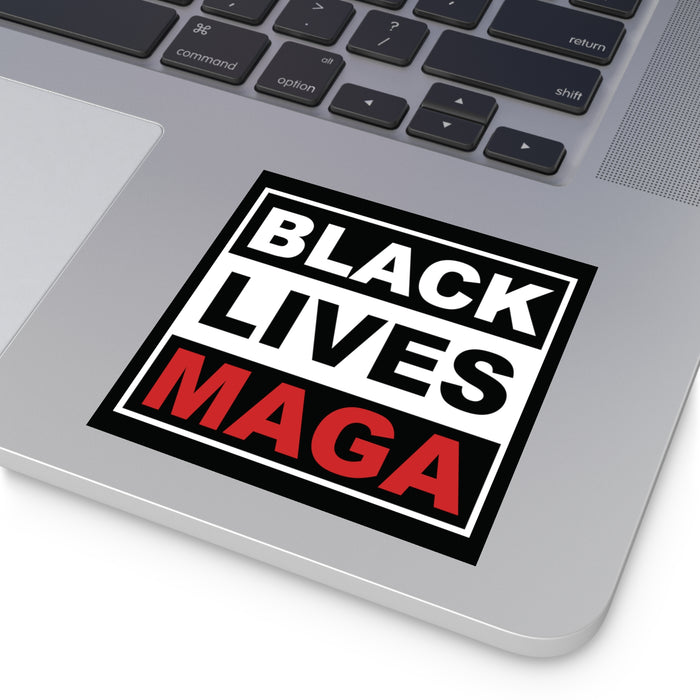 Black Lives MAGA Square Sticker (3 sizes)