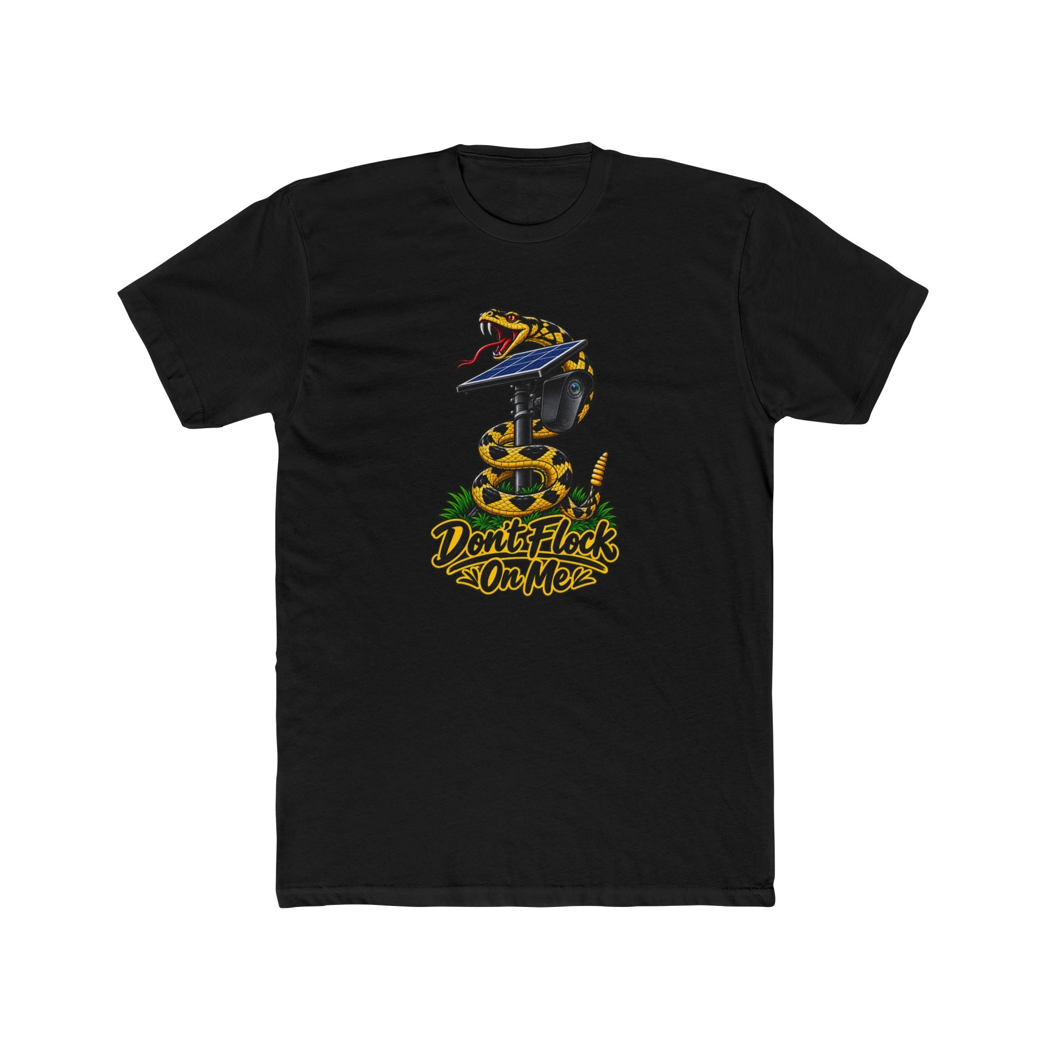 Don't Flock On Me Gadsden T-Shirt | Patriotic Rattlesnake Graphic Tee | 2A Statement Shirt