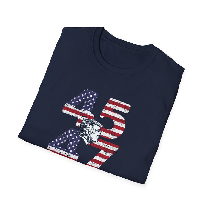 Patriotic Silhouette 45 47 Trump T-Shirt