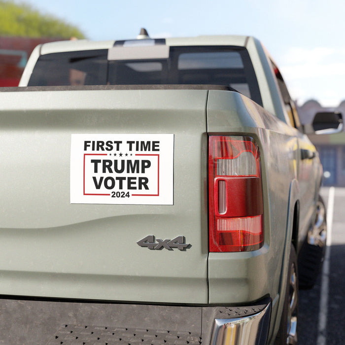 First Time Trump Voter 2024 Car Magnet