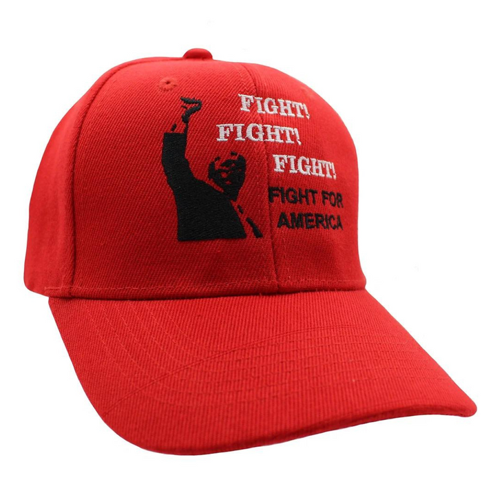 Fight! Fight! Fight! Fight for America Custom Embroidered Hat (Red)