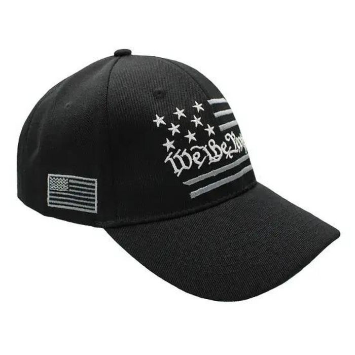 We the People (Stars & Stripes) Embroidered Hat (Black)