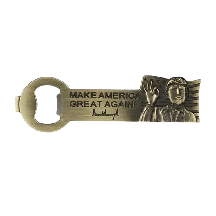 Trump Signature "Make America Great Again" Magnetic Bottle Opener (2 Finishes)