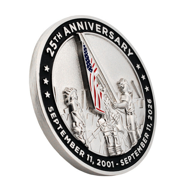 September 11 Never Forget 25th Anniversary Challenge Coin | Courage & Remembrance Edition | 2001–2026
