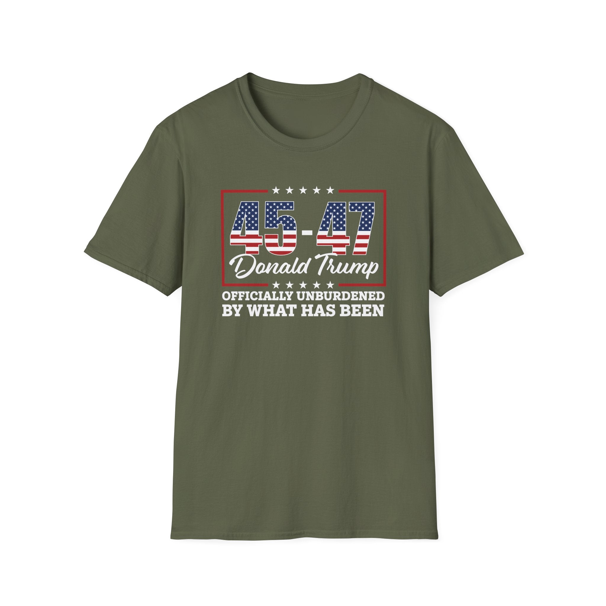 45 - 47 Donald Trump "Officially Unburdened by What Has Been" T-Shirt - PatriotDepot.com