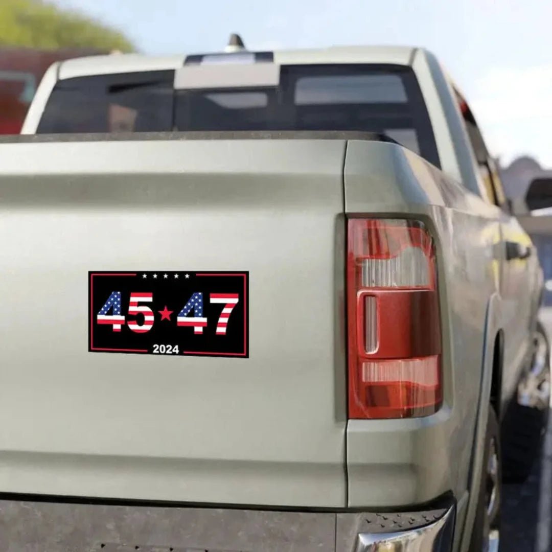 45 47 Patriotic 2024 Bumper Sticker - PatriotDepot.com