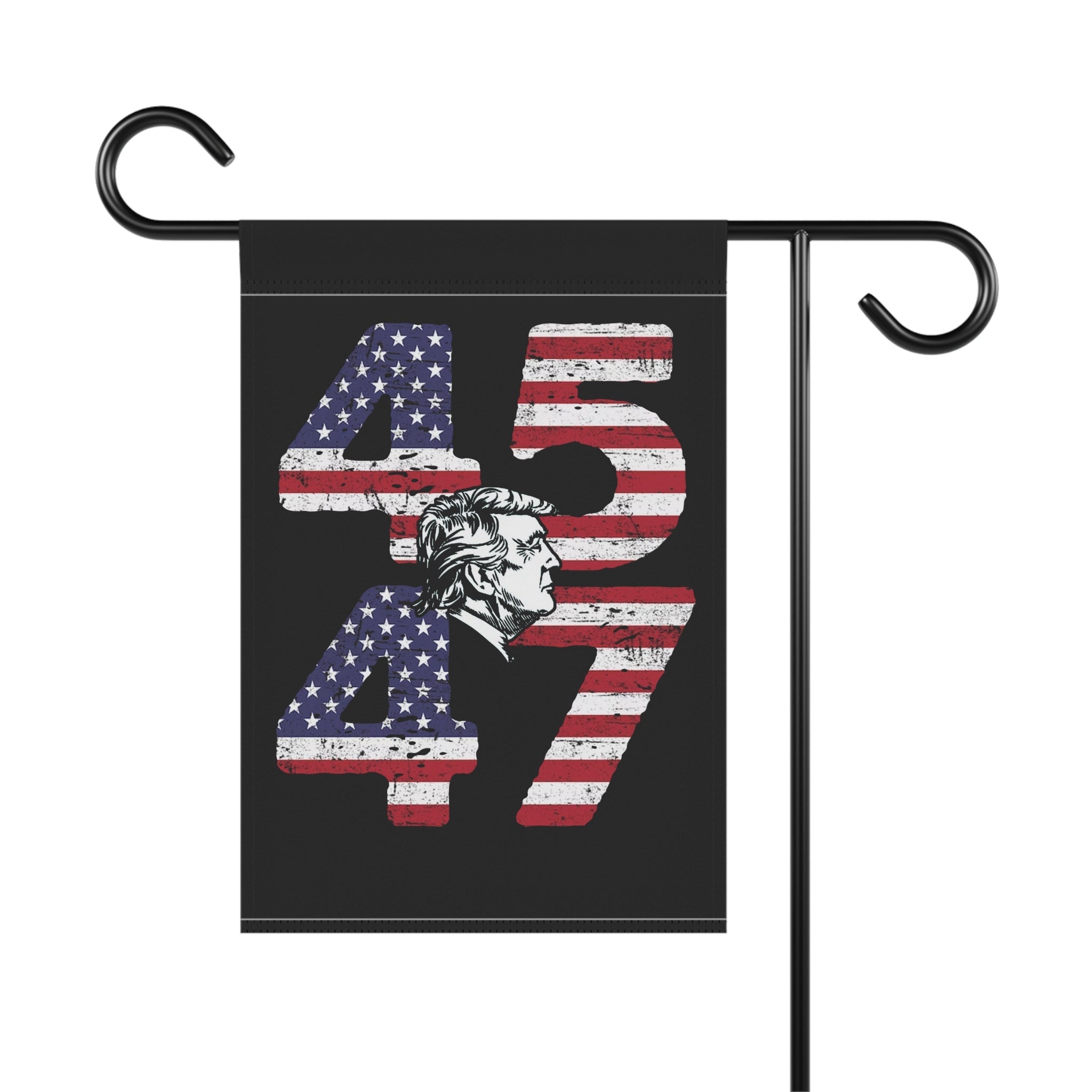 45 47 Patriotic Trump Silhoutte Garden Flag - PatriotDepot.com