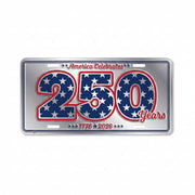 America 250th Anniversary License Plate – Embossed Aluminum Patriotic Novelty