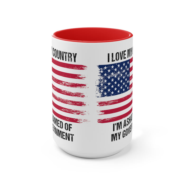 I Love My Country Mug (2 sizes, 2 colors)
