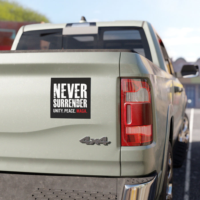 Never Surrender Car Magnet