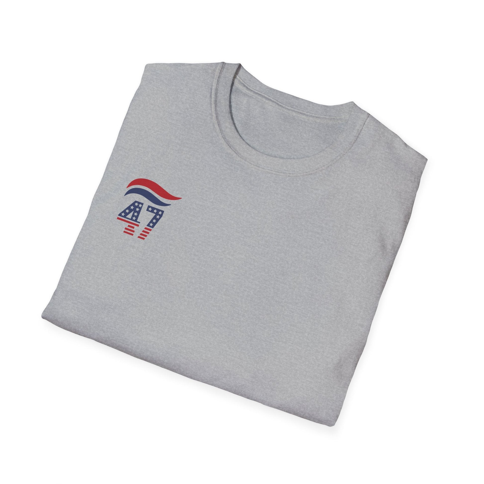 47 Stars and Stripes T-Shirt (Front/Back Design) Red, White & Blue - PatriotDepot.com