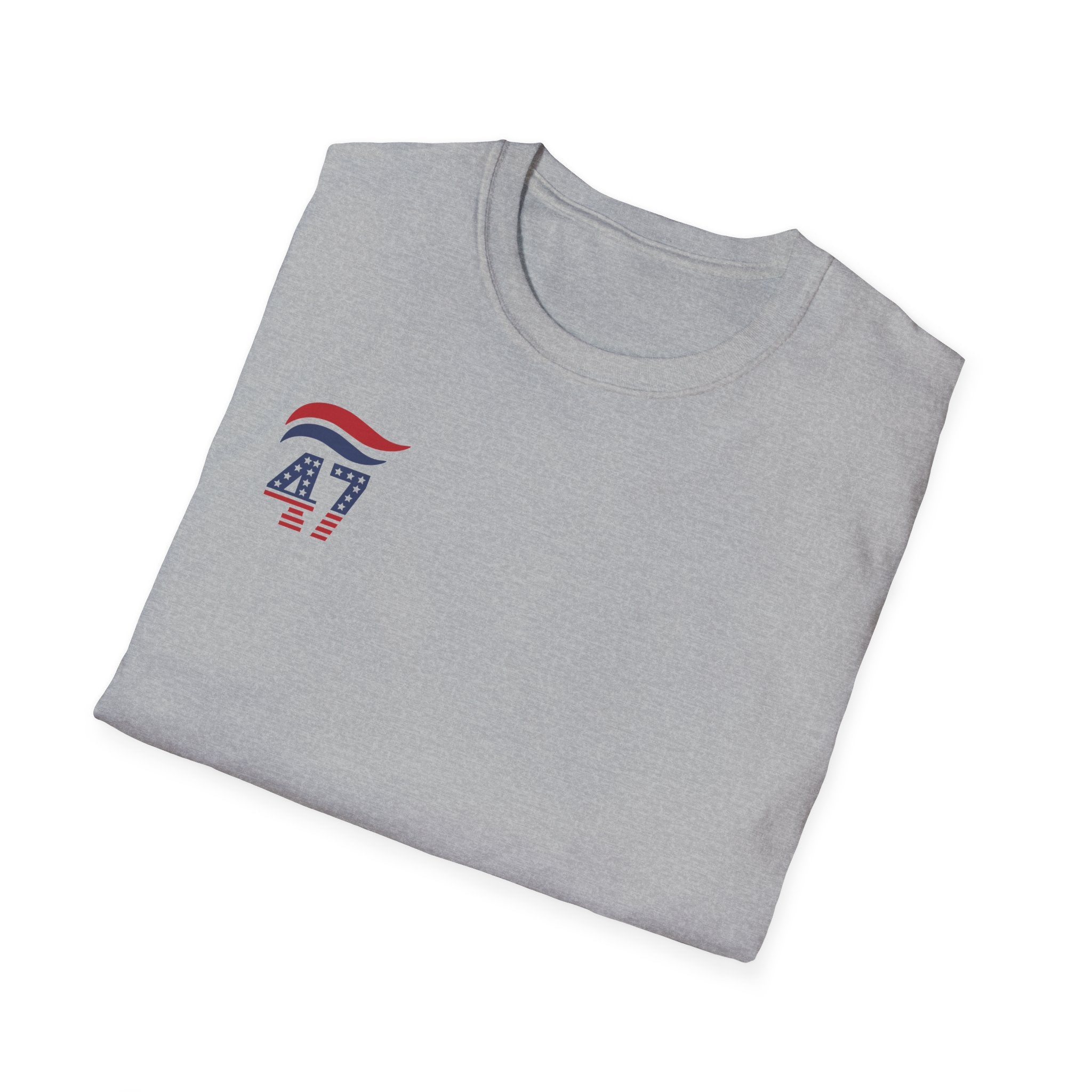 47 Stars and Stripes T-Shirt (Front/Back Design) Red, White & Blue - PatriotDepot.com