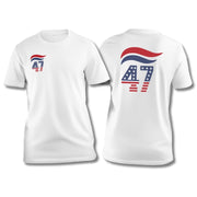 47 Stars and Stripes T-Shirt (Front/Back Design) Red, White & Blue - PatriotDepot.com