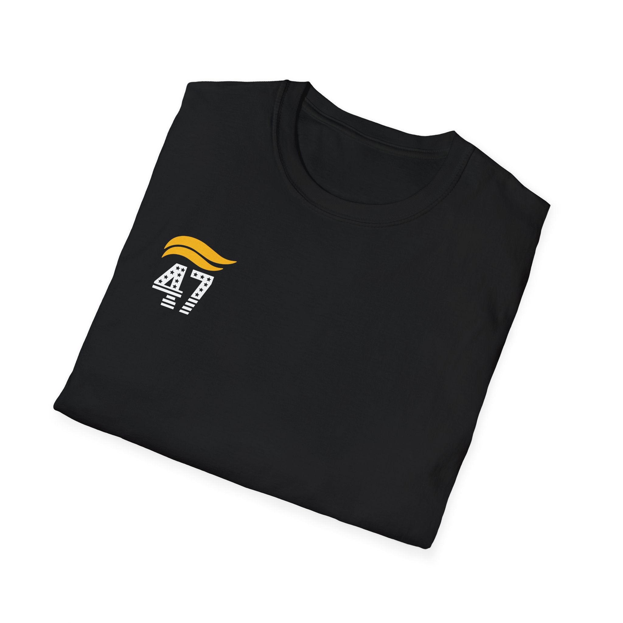 47 Stars and Stripes T-Shirt (Front/Back Design) Yellow and Black - PatriotDepot.com