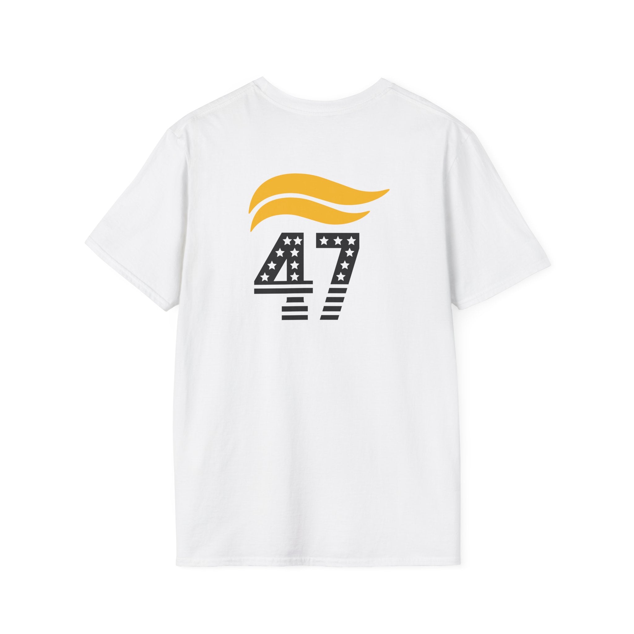 47 Stars and Stripes T-Shirt (Front/Back Design) Yellow and Black - PatriotDepot.com