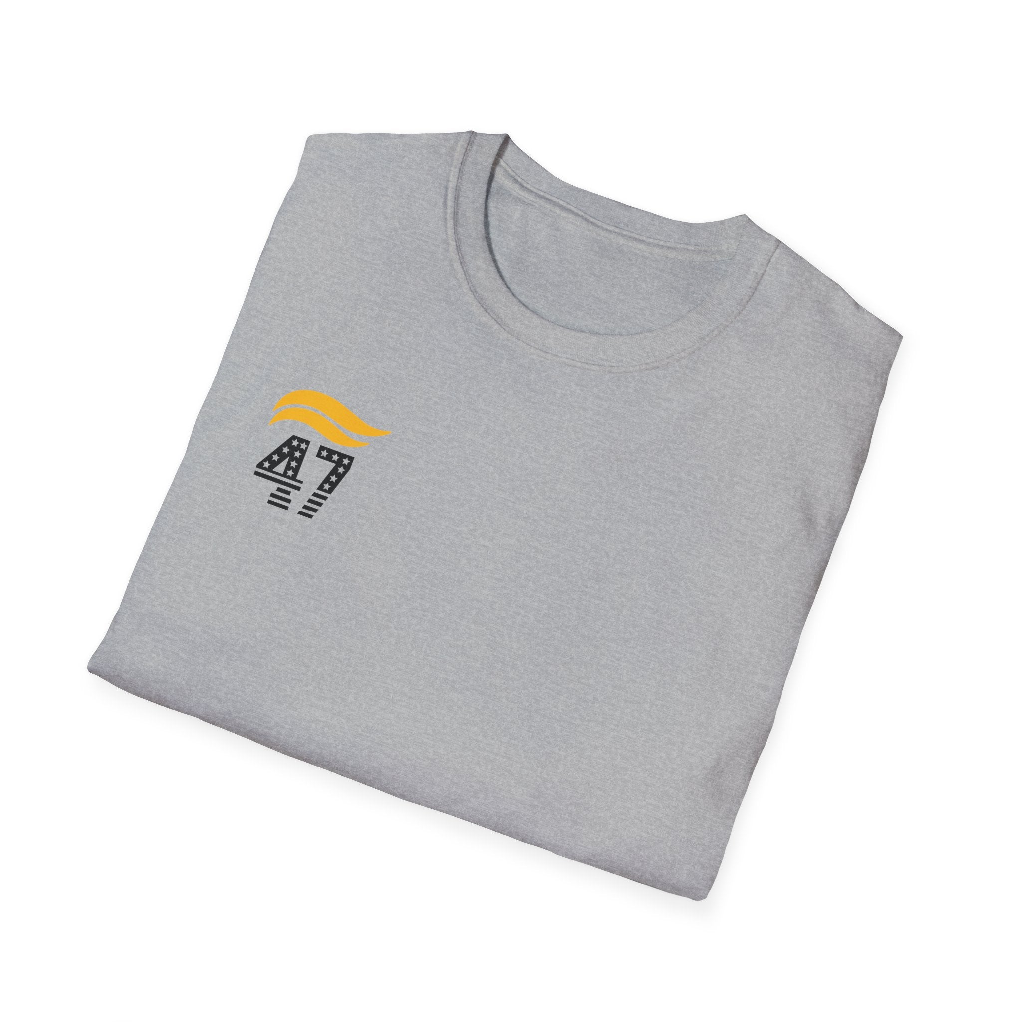 47 Stars and Stripes T-Shirt (Front/Back Design) Yellow and Black - PatriotDepot.com