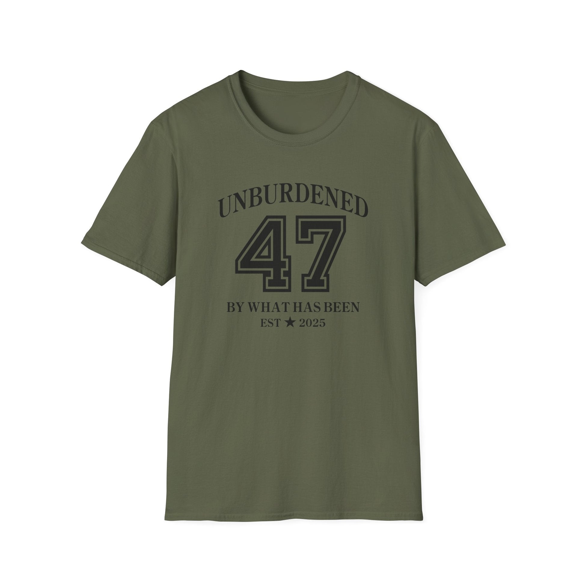 47 Unburdened by What Has Been T-Shirt - PatriotDepot.com
