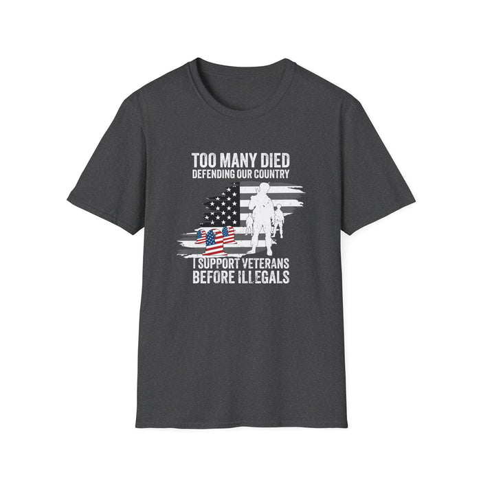 I Support Veterans Before Illegals T-Shirt