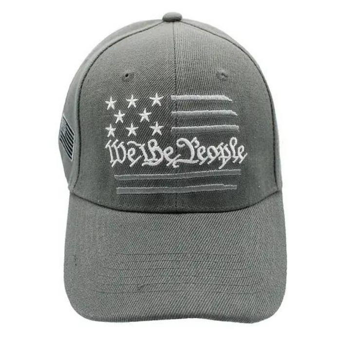 We the People (Stars & Stripes) Embroidered Hat (Gray)