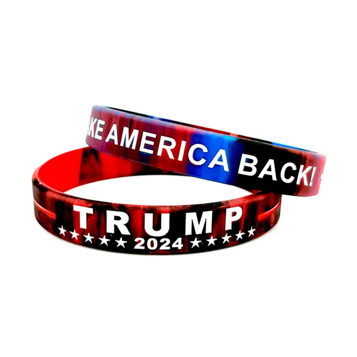 Trump 2024 Silicone Bracelets (3-Pack)