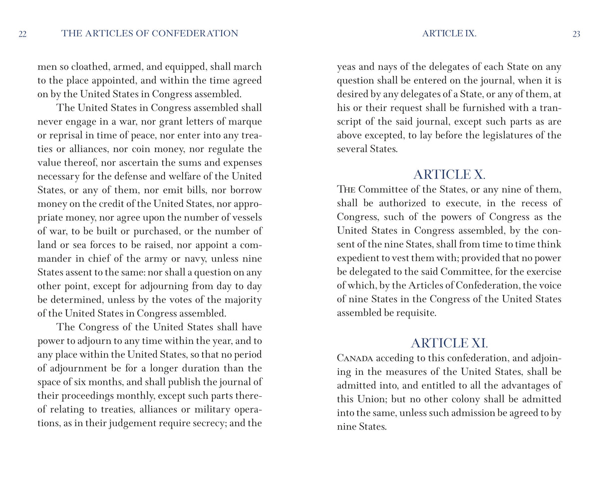 The Articles of Confederation Pocket Hardcover Book