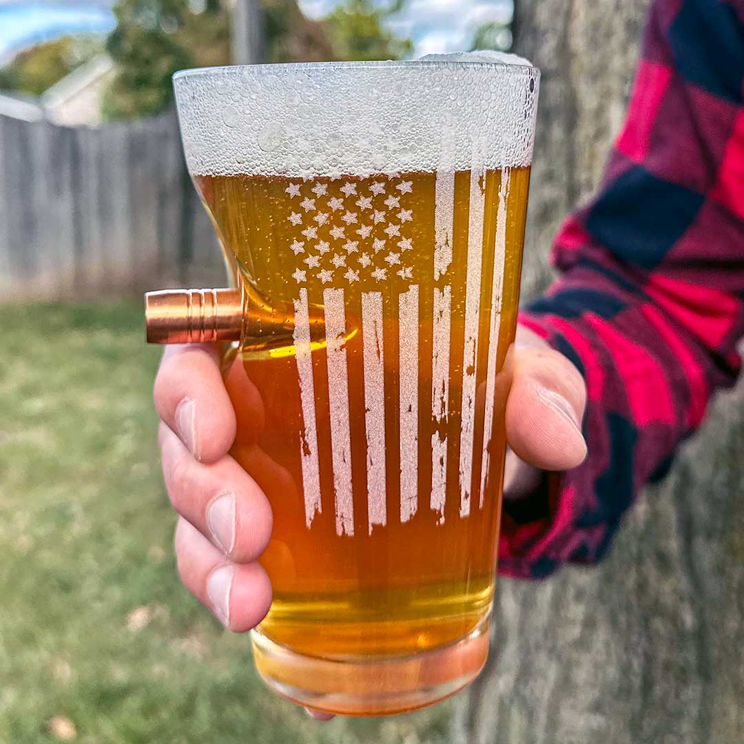 .50BMG Patriotic USA Pint Glass - PatriotDepot.com
