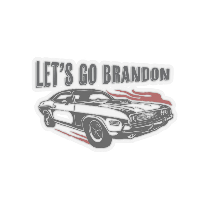 LET'S GO BRANDON, MUSCLE CAR 3 Kiss-Cut Stickers (4 sizes)